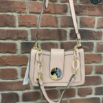 Pink small disc bag with two straps